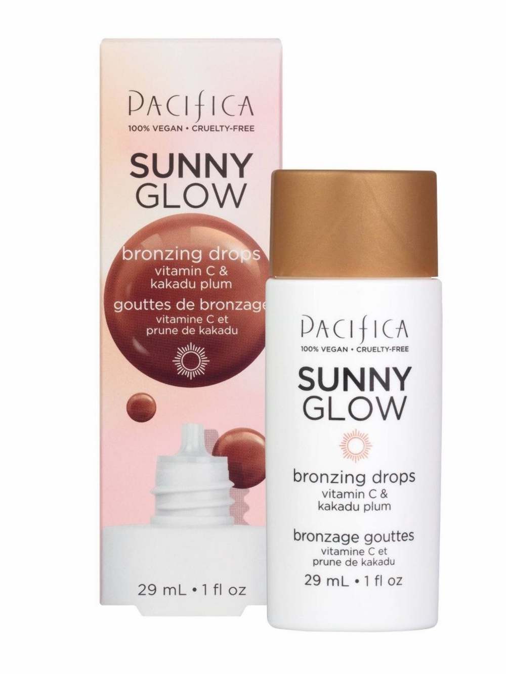 Pacifica Sunny Glow Bronzing Drops — Bronze & White
